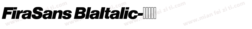 FiraSans BlaItalic字体转换